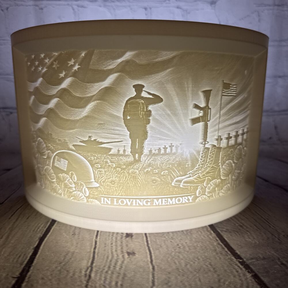 Lithopane Arched Self Standing USA Army Fallen Soldiers Memorabilia 3D printed